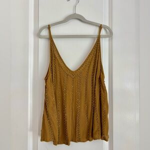 Free People Intimately Brown Studded V-Neck Camisole